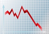 picture of financial graph showing downfall
